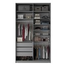 Ver imagem 4 de Guarda-Roupa Solteiro 100% MDF BP com 2 Portas Zermatt Cinza