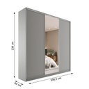 Ver imagem 4 de Guarda-roupa Casal 100% Mdf Bp com 3 Portas e 1 Espelho Zermatt