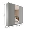 Guarda-roupa Casal 100% Mdf Bp com 3 Portas e 1 Espelho Zermatt - 4