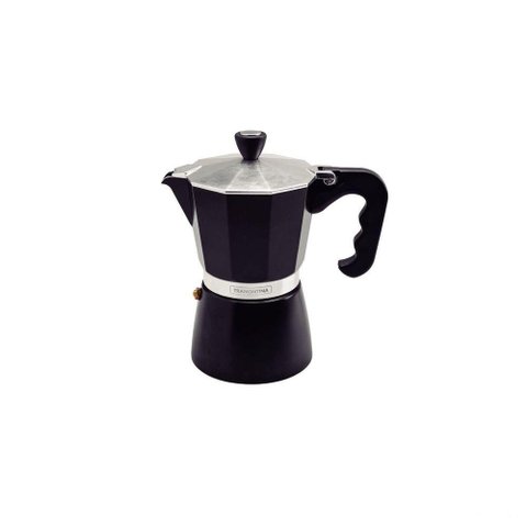 Cafeteira Expresso Italiana Tramontina em Alumínio Preto com Cabo em Nylon 320 Ml Tramontina