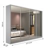 Guarda-roupa Casal 100% Mdf Bp com 4 Portas Espelhos Zermatt - 3