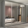 Guarda-roupa Casal 100% Mdf Bp com 4 Portas Espelhos Zermatt - 1