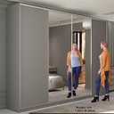 Ver imagem 6 de Guarda-Roupa Casal 100% MDF BP com 4 Portas e 2 Espelhos Zermatt Cinza