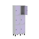 Ver imagem 3 de Armário Locker Guarda Volume Aço Light 6 Portas 69x179,5cm