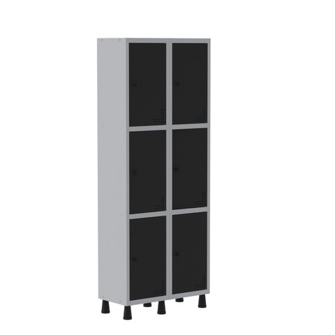 Armário Locker Guarda Volume Aço Light 6 Portas 69x179,5cm