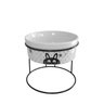 Comedouro Elevado com Pote de Porcelana 300ml Vários Modelos Cor:gato Poá - 1