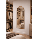 Ver imagem 5 de Espelho Decorativo com Couro Caramelo 100x35cm Sofisticada para Ambientes Refinados