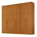 Ver imagem 2 de Guarda Roupa Casal 6 Portas 2 Portas Ripadas 6 Gavetas Dubai 100% MDF Cinamomo Marrom