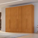 Ver imagem 1 de Guarda Roupa Casal 6 Portas 2 Portas Ripadas 6 Gavetas Dubai 100% MDF Cinamomo Marrom
