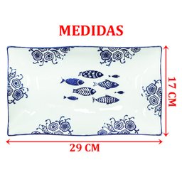 Kit 12 Petisqueiras Bowl Grande Travessa Peixe Oceano 550ml - 4