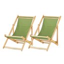Ver imagem 1 de Kit 2 Cadeira Espreguiçadeira Dobrável S-b-verde
