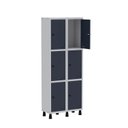 Ver imagem 3 de Armário Locker Guarda Volume Aço Light 6 portas 69x179,5cm