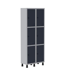Armário Locker Guarda Volume Aço Light 2v 06 Portas Gr302/6