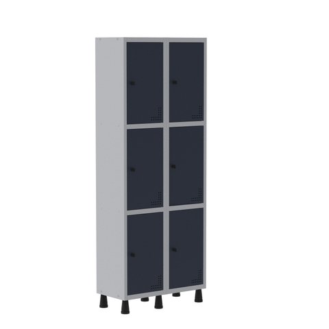 Armário Locker Guarda Volume Aço Light 6 portas 69x179,5cm