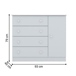 Jogo Completo Quarto Infantil Bélgica Cinza Acetinado - 3