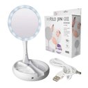 Ver imagem 2 de Espelho de Luz Led Dobravel Aumenta 10x Maquiagem Dupla Face