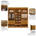 Ver imagem 7 de Guarda-Roupa Casal 6 Portas com 6 Portas Reflecta com Pés com LED Imperatriz 100% MDF Yescasa Marrom/Marrome