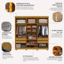 Ver imagem 6 de Guarda-roupa Casal 6 Portas Reflecta com Pés e Led Imperatriz 100% MDF