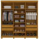 Ver imagem 4 de Guarda-Roupa Casal 6 Portas com 6 Portas Reflecta com Pés com LED Imperatriz 100% MDF Yescasa Marrom/Marrome