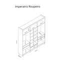 Ver imagem 6 de Guarda-Roupa Casal 6 Portas com 6 Portas Reflecta com Pés com LED Imperatriz 100% MDF Yescasa Marrom/Marrome