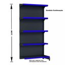 Ver imagem 3 de Gondola Parede 202 Fit Ate 3 Metros Preto 15 Bandeja Pe Azul