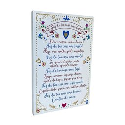 Quadro Box Faz da Tua Casa em Mdf 40x60 Branco - 2