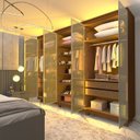 Ver imagem 7 de Guarda-roupa Casal 6 Portas com 6 Portas Reflecta com Pés com Led Imperatriz 100% MDF