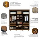 Ver imagem 6 de Guarda-roupa Casal 6 Portas com 6 Portas Reflecta com Pés com Led Imperatriz 100% MDF
