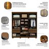 Guarda-roupa Casal 6 Portas com 6 Portas Reflecta com Pés com Led Imperatriz 100% MDF - 6