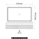Ver imagem 5 de Estante Painel para Tv 75 Pol 216cm Mical Z10 Off-cinamomo - Mpozenato