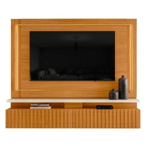 Estante Painel para Tv 75 Pol 216cm Mical Z10 Off-cinamomo - Mpozenato