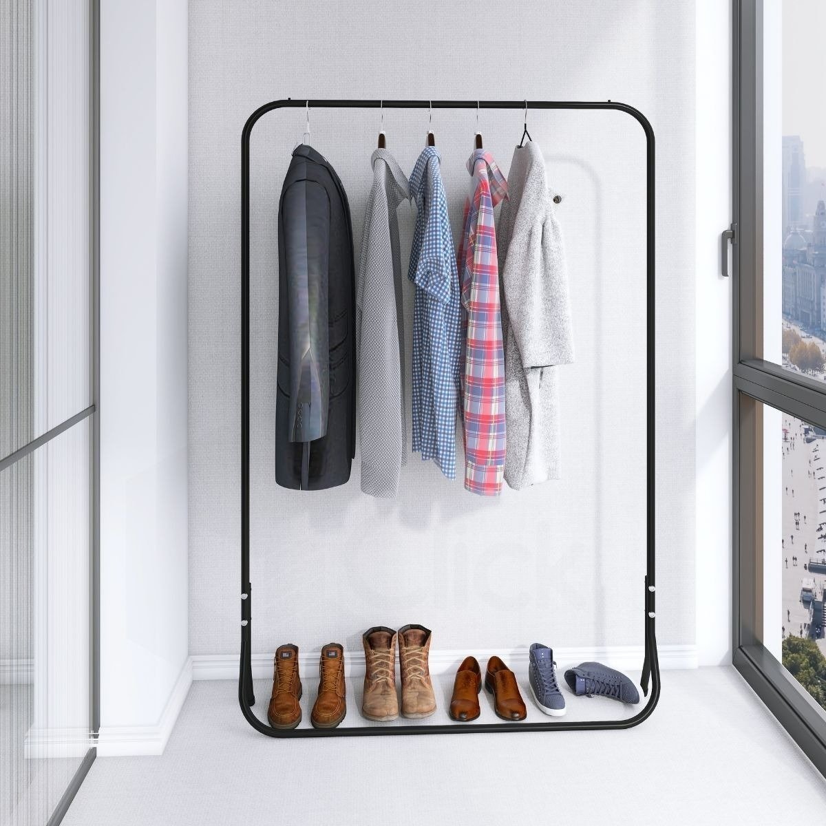 Arara Para Lavanderia Moderna Nova Decor Arara para roupas - 4