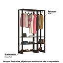 Ver imagem 2 de Estante Closet Yes 120cm com 2 Cabideiros - Grafite