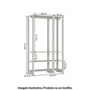 Ver imagem 4 de Estante Closet Yes 120cm com 2 Cabideiros - Grafite