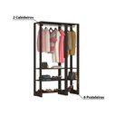 Ver imagem 3 de Estante Closet Yes 120cm com 2 Cabideiros - Grafite