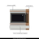 Ver imagem 3 de Home Painel Suspenso 150cm Ripado Railay Off White/freijó G73 - Gran Belo