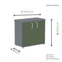 Ver imagem 4 de Armário para Escritório Baixo 2 Portas com Chave