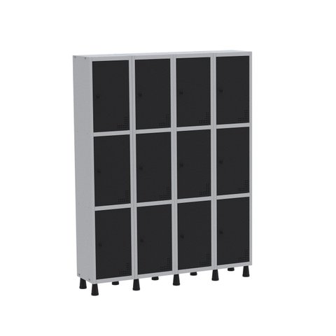 Armário Locker Guarda Volume Aço Light 12 portas 138x179,5cm