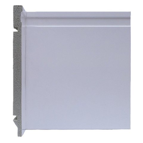Kit com 3 Barras Rodapé de Poliestireno 20CMX15MM Frisado 7,2m Branco Riplain