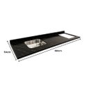 Ver imagem 4 de Pia de Granito 180cm Preto Via Lactea Parte Cooktop e Cuba: Preto Via Lactea