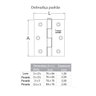 Kit 3 Dobradiças Haga 3x2½ Pino Chato sem Anel - 2544 - 2