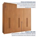 Ver mais imagens de Guarda Roupa Casal 6 Portas com Puxador de Madeiras 8 Gavetas Eloá 
