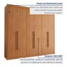 Guarda Roupa Casal 6 Portas com Puxador de Madeiras 8 Gavetas Eloá  - 8