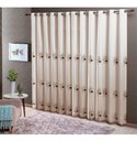 Ver imagem 1 de Cortina Dupla Doha Chocolate 24 Ilhoses 300x250cm Casa D'oro Sultan