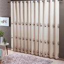 Ver imagem 2 de Cortina Dupla Doha Chocolate 24 Ilhoses 300x250cm Casa D'oro Sultan