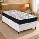 Ver imagem 6 de Cama Box Solteiro (Base Baú + Colchão D45) Preto / Branco Ortobom