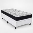 Ver imagem 2 de Cama Box Solteiro (Base Baú + Colchão D45) Preto / Branco Ortobom