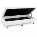 Ver imagem 3 de Cama Box Solteiro (Base Baú + Colchão D45) Preto / Branco Ortobom