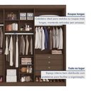 Ver mais imagens de Guarda-Roupa Casal 6 Portas 8 Gavetas 100% MDF Eloá Cacau Marrom