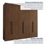 Guarda Roupa Casal 6 Portas com Puxador de Madeiras 8 Gavetas Eloá  - 11